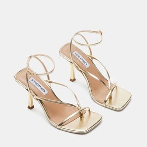 Steve Madden Gold Strappy Heels